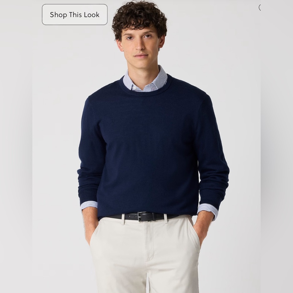 J Crew Merino Wool Blend Crewneck Sweater Size Medium NWOT - Picture 3 of 6